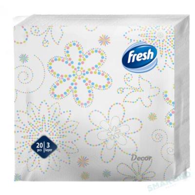 Fresh DEKOR Servetele Masa 33X33Cm 3 straturi 20Buc/set Floral