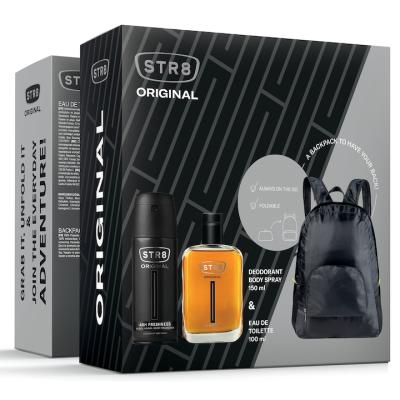 Str8 Caseta Cadou Apă de toaletă, 100 ml+ Deodorant spray 150 ml Original+ Ghiozdan CADOU