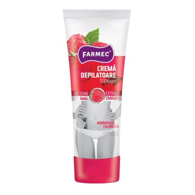 Farmec Crema Depilatoare 150ml Piele Sensibila TEENager Zmeura