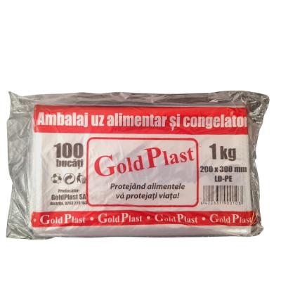 Gold Plast Pungi Congelator Alimentare 20x30cm Pentru 1KG 100 Buc/Set