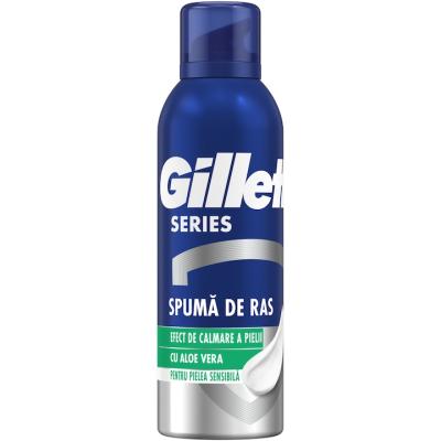 Gillette Spuma Ras 250ml Sensitive cu Aloe Vera