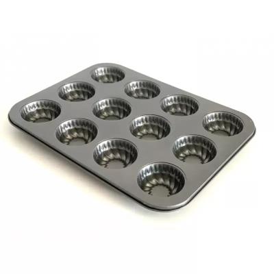 Tava Antiaderenta Aluminiu Stantat 12 Briose 35X26.5cm A00861