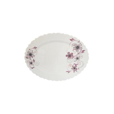 Nasima Farfurie Desert Opal Alb 19.5Cm Model Flori violet 6Buc/Set