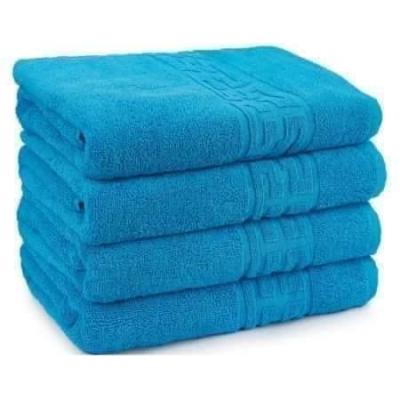 Prosop Bumbac Greek border 70x130cm 500g/m2 Turquoise