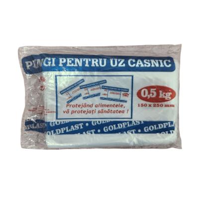 Gold Plast Pungi Congelator Alimentare 15x25cm Pentru 0.5KG 100 Buc/Set