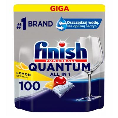 Finish Quantum Tablete Spalat Vase 100Buc/Set ALL IN 1 Lemon