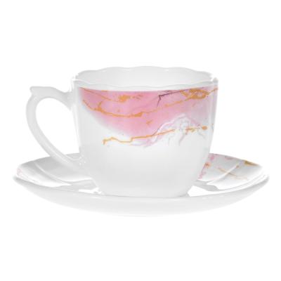 Dinova Set Cafea Opal 6 Cesti + 6 Farfuriute 190Ml Model Rozalin