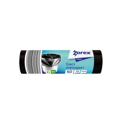 Zorex Saci Menaj 60L 10Buc/Set Negru