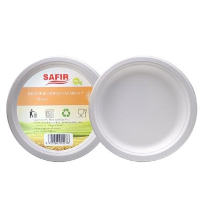 Safir Farfurie Biodegradabila 22cm 25/Set