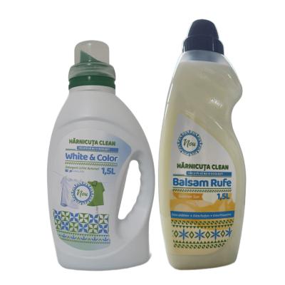 Pachet Curatenie Harnicuta Detergent Lichid White &amp; Color 1.5L+ Balsam Rufe Concentrat 1.5L Summer Sun