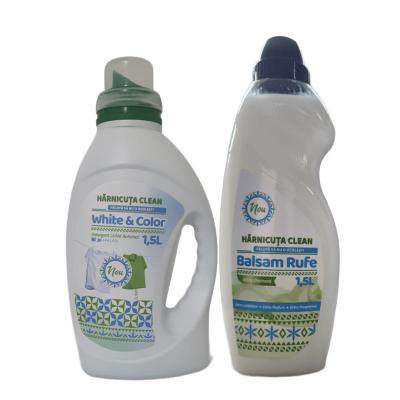 Pachet Curatenie Harnicuta Detergent Lichid White &amp; Color 1.5L+ Balsam Rufe Concentrat 1.5L White Diamond