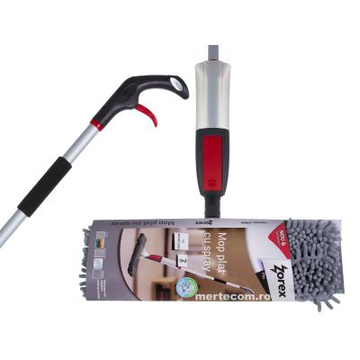 Zorex Mop Cu Pulverizator Laveta microfibra cu doua fete 350ml Pro Chenille Coada 115 cm si Talpa 40x13 cm
