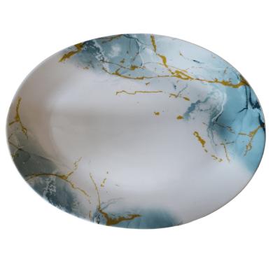 Dinova Platou Oval Opal 35x27Cm Model Turquoise
