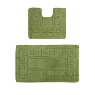 Set 2 Covorase baie, Antiderapante, Ethnic 2587 Verde, 60x100/50x60cm