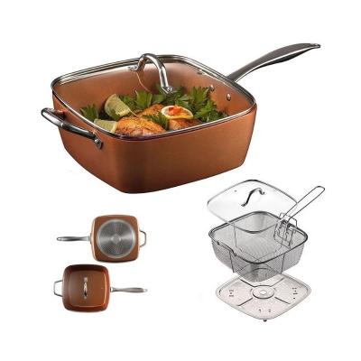 Voltz Set Tigaie Multifunctionala /Friteuza cu Cos Inox si Maner 24x24x9.5 cm 4.5L R5 OV51319H4