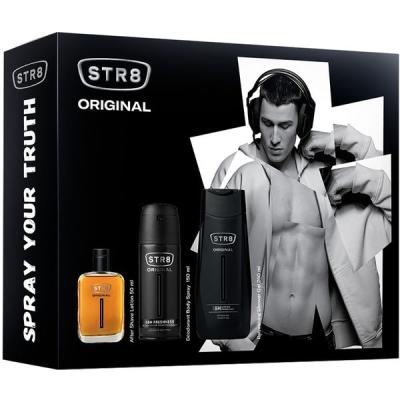 Str8 Caseta Cadou Original Lotiune after shave 50ml + Deodorant spray 150ml + Gel de dus 250ml