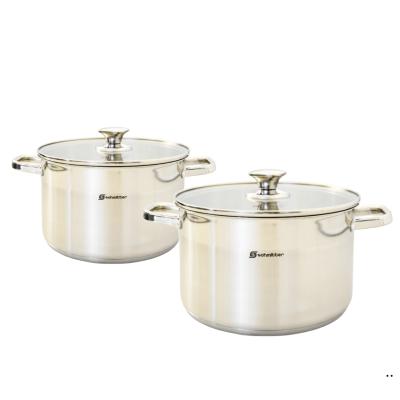 Schmitter Set Gatit 4 Piese, 2 Oale Inox 2.5L,6L cu capace Inox S256