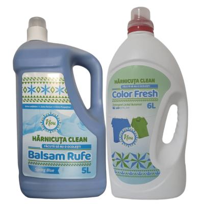 Pachet Curatenie Harnicuta Detergent Lichid Color 6L+ Balsam Rufe Concentrat 5L Spring Blue