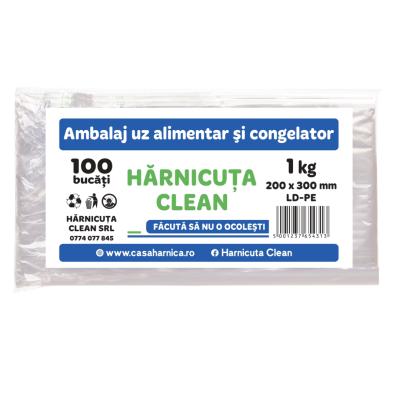 Harnicuta Pungi Congelator Alimentare 20x30cm Pentru 1KG 100 Buc/Set