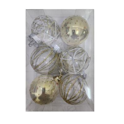Glob Decorativ Brad Craciun PVC 6cm 6buc/set SD00480