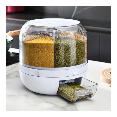 Voltz Dispenser 7.5L Depozitare Cereale Rotativ/Alimente uscate, 6 compartimente baza rotativa OV51215C