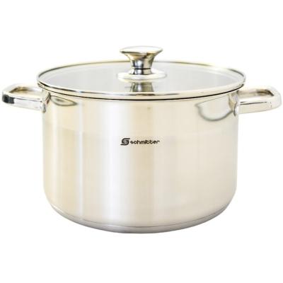 Schmitter Oala Inox cu capac sticla 26X16cm 8L