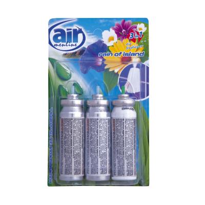 Air Menline Set Rezerva Microspray Aparat Odorizant de camera Happy 3x15ml Rain of Island