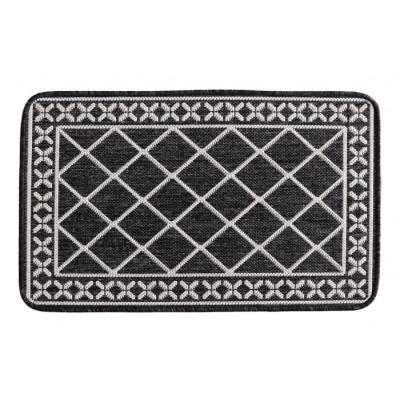 Covor Bucatarie, Flex Antiderapant 19640/80, Gri Negru 50x80 cm