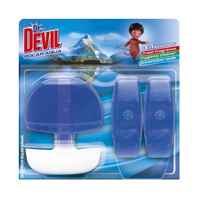 Dr Devil Odorizant Wc Lichid 3in1, 3x55ml Polar Aqua