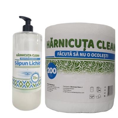 Pachet Curatenie Harnicuta Sapun Lichid Hidratant 1L+ Prosop Monorola 2 Straturi 200 Foi
