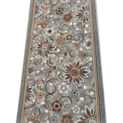 Traversa festonata model Print 1243/54, Latime 150 cm, Gri Maro, 820gr/mp, 150x500cm