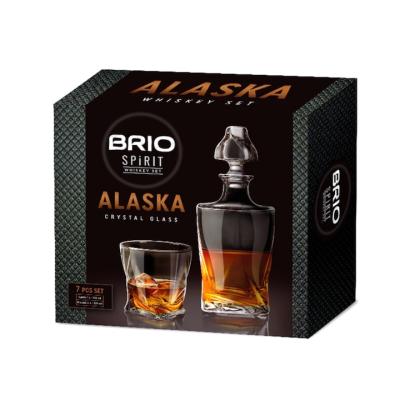 Brio Set whisky 7 piese ALASKA 1 Decantor 700ml + 6 Pahare 300ml 106203