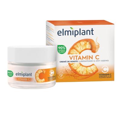 Elmiplant Crema Noapte Antirid Iluminatoare si anti-ageing Vitamin C