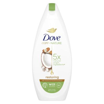 Dove Gel Dus 225ml Nature Restoring cu ulei de cocos si extract de migdale