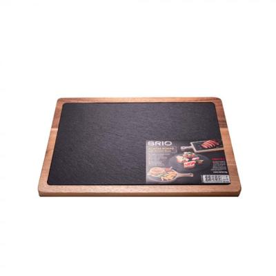Brio Platou Lemn Salcam si Ardezie Servire 30X25X1.5cm 104365