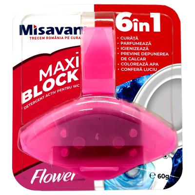 Misavan Wc Odorizant toaleta Maxi Block 6in1, 60G Flower