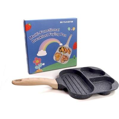 Tigaie Grill Antiaderent 3 compartimente Clatite/Oua/Burgeri 19cm A15053