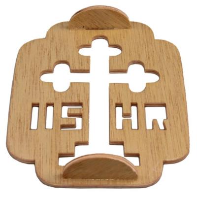 Tipar Pentru Coliva Cruce si Iisus Chistos din lemn traforat TC2 19x14cm
