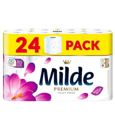 Milde Hartie Igienica Premium 3 straturi 24Buc/Set Relax Purple