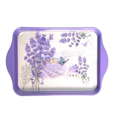 Tava Servire Metal Mica 21x14x1,5 cm model lavanda A12459