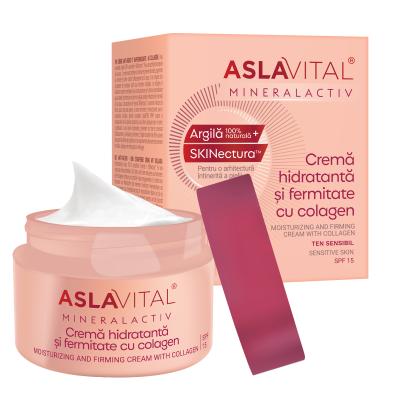 AslaVital Crema Fata Antirid 50ml cu Colagen SPF15 SKINectura
