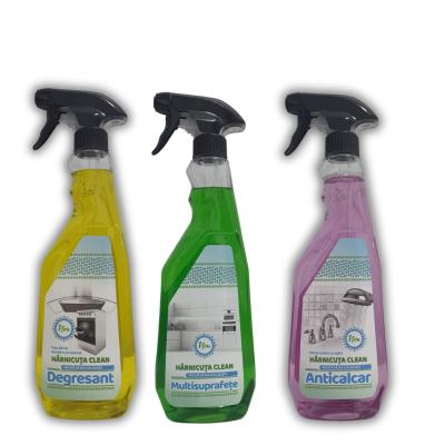 Pachet curatenie Harnicuta Solutie Multisuprafete+Anticalcar+Degresant bucatarie 750ml