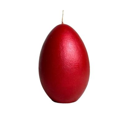 Lumanare in forma de ou Paste din parafina Rosu timp de ardere 6ore