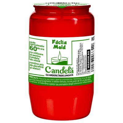 Faclia Candela cu Ulei M03 Rosu Timp de ardere 60h