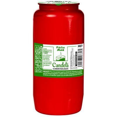 Faclia Candela cu Ulei M07 Rosu Timp de ardere 120h