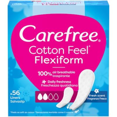 Carefree Absorbante Zilnice Cotton 56Buc/Set Fresh