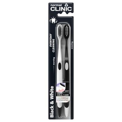 CLINIC Periuta Dinti 2buc/set BLACK&amp;WHITE