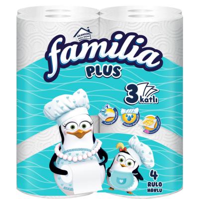Familia Rola Prosop Bucatarie 3 straturi 4Buc/Set White
