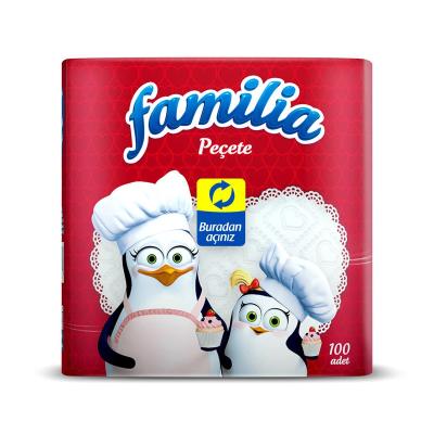 Familia Servetele Masa 1 Strat 30X30CM 100Buc/Set Alb
