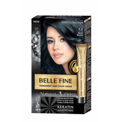 Belle`Fine Vopsea Par Crema 50ml 1.1 Negru Albastrui